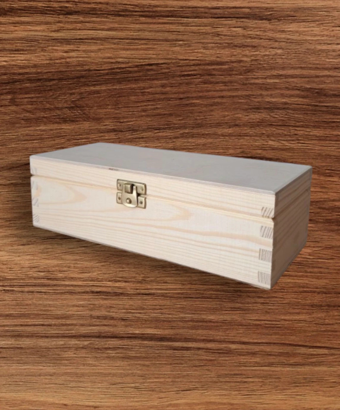 Drewniane pudełko skrzyneczka na drobiazgi kuferek