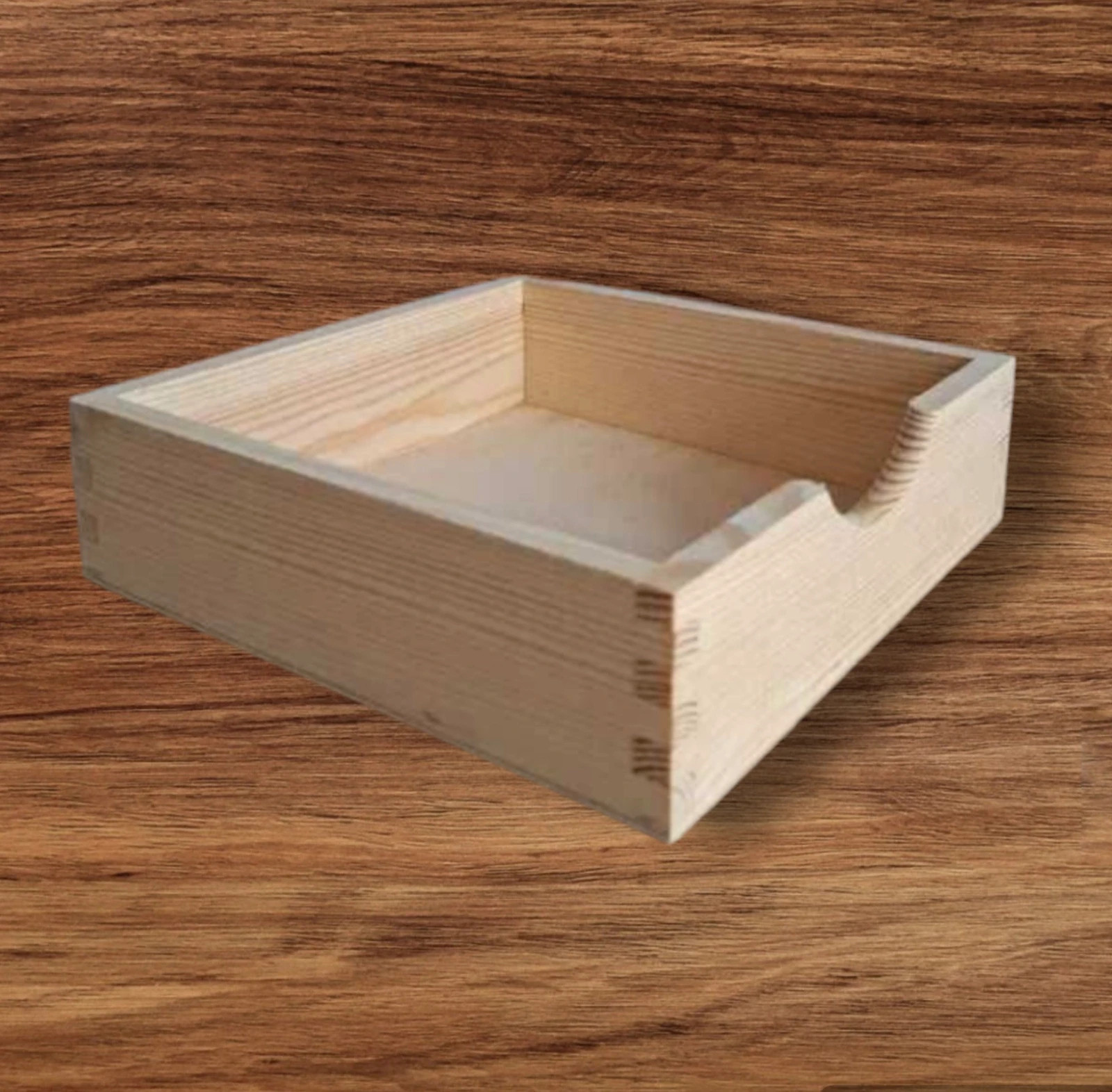 Nowy serwetnik drewniany skrzynka pudełko na serwetki chusteczki