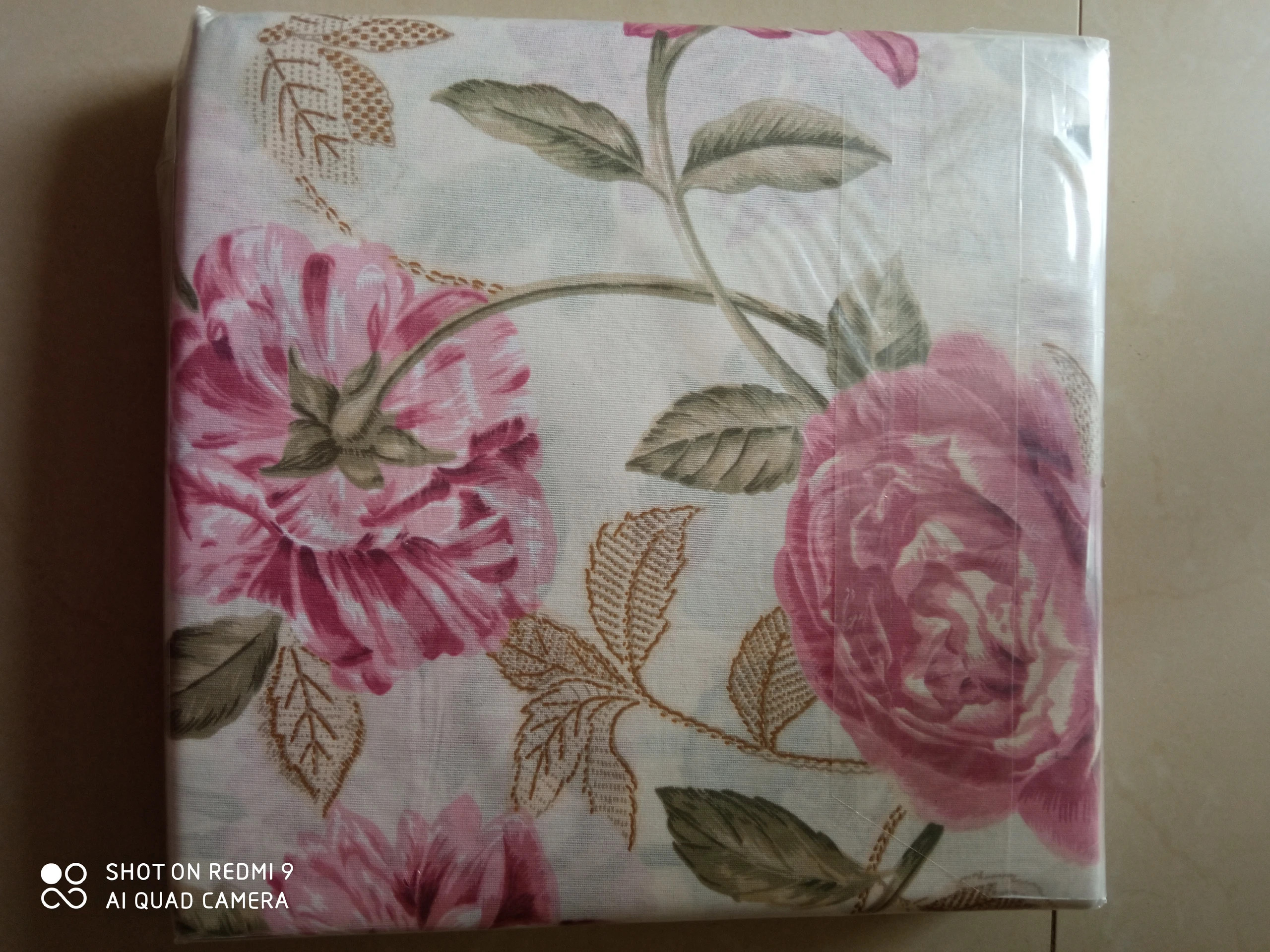 Komplet pościeli 220x200 bawełna shabby chic piwonie