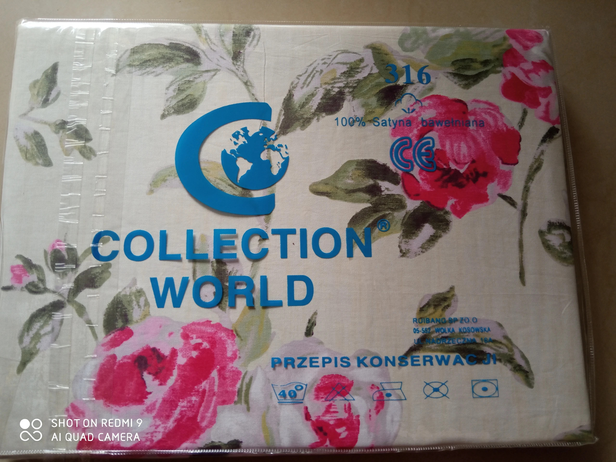 Collection World komplet pościeli 160x200 cm satyna bawełniana shabby chic róże