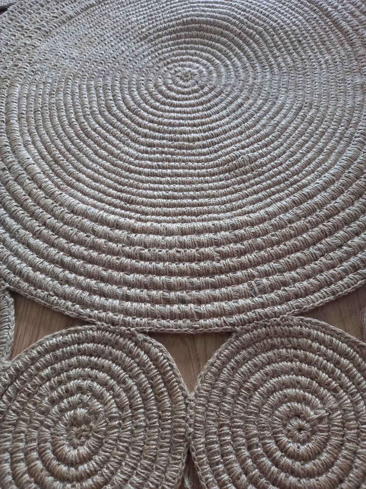 Hand made dywan ze sznurów jutowych