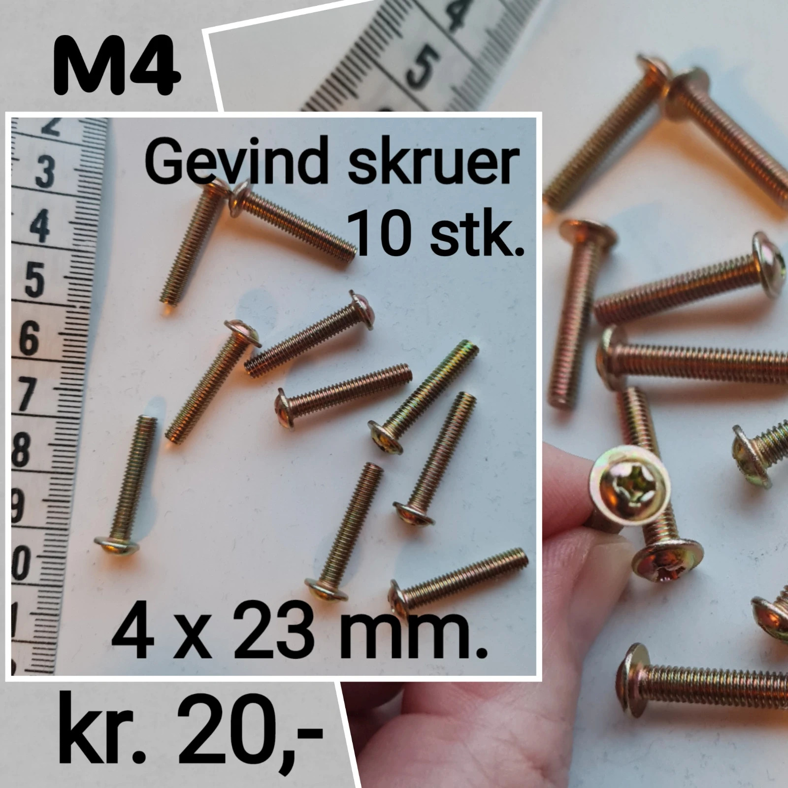 Gevind skruer 10 stk