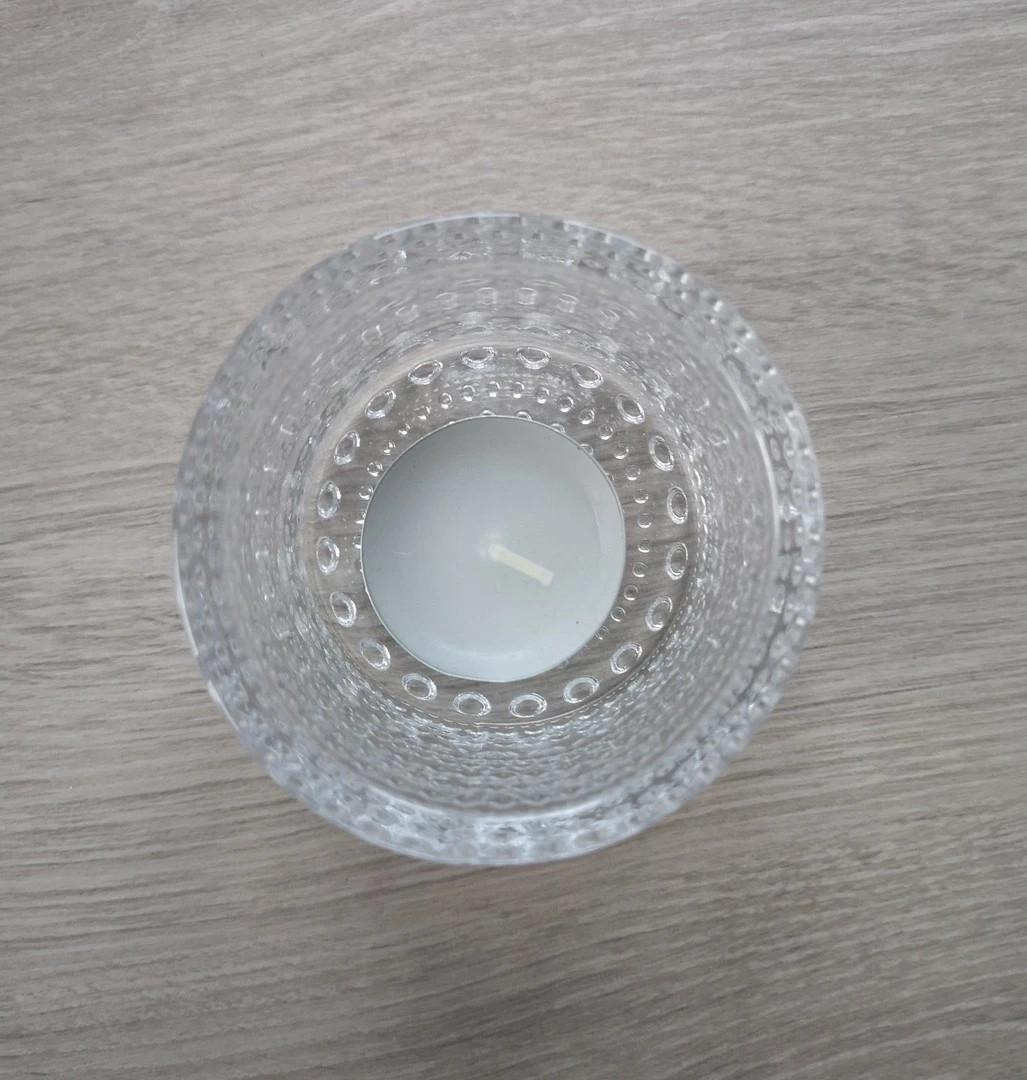 Iittala candle holder Clear 64mm design by Oiva Toikka