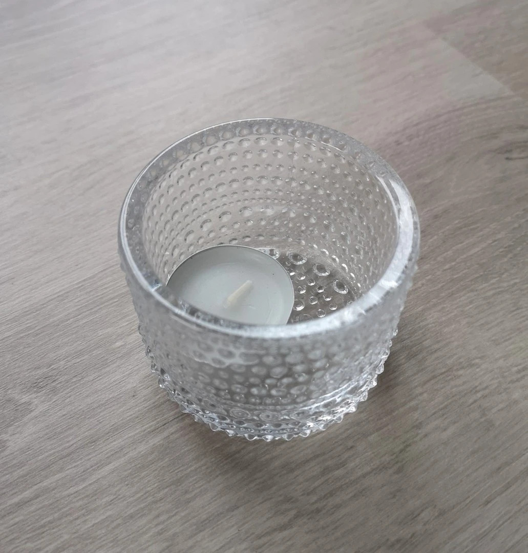 Iittala candle holder Clear 64mm design by Oiva Toikka