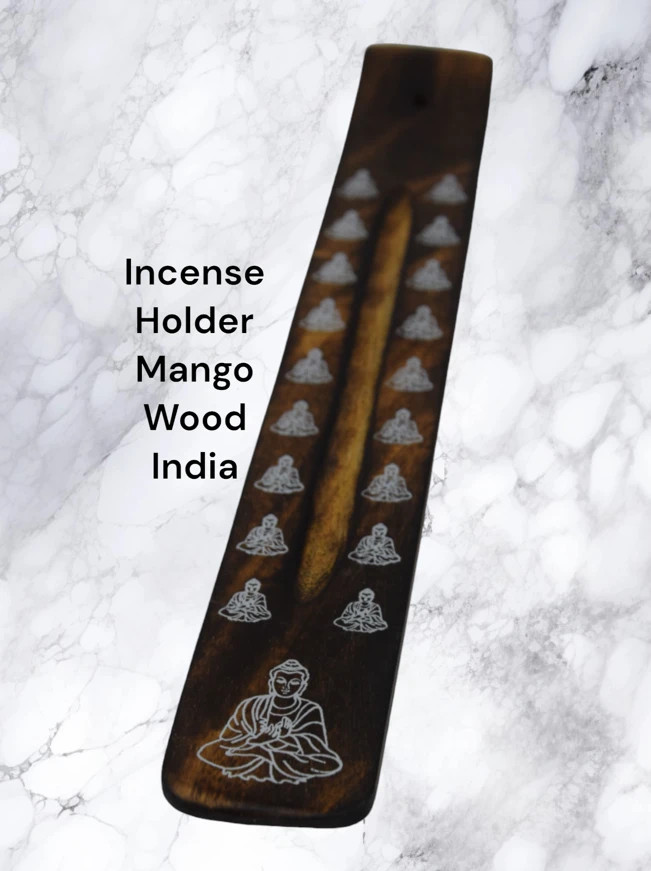 Incense Holder Exotic Mango Wood India Rustic Home Accessory