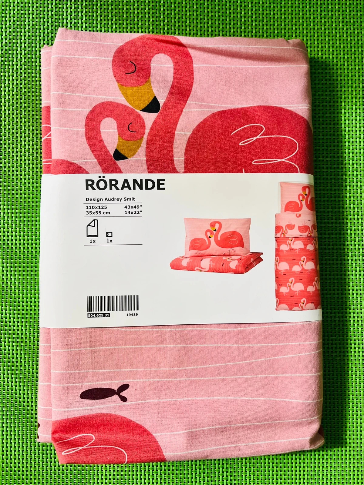 Pościel nowa dla dziecka flamingi Ikea Rörande