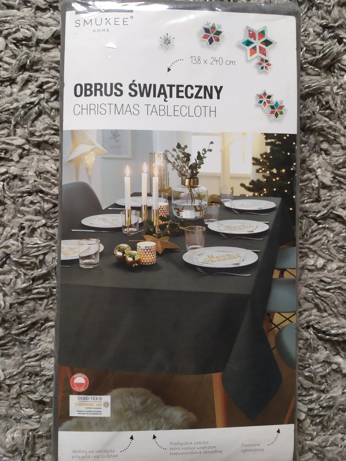 Obrus świąteczny dekoracyjny Smukee