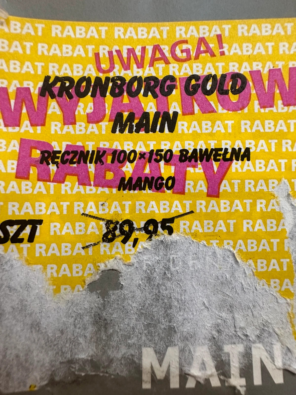 Ręcznik Kronborg Gold mango 100x150