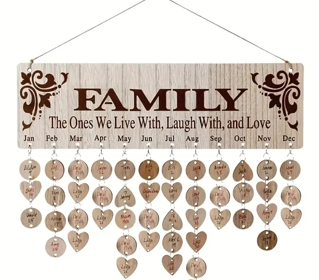 Drewniana ozdoba family rodzina do samodzielnego wykonania