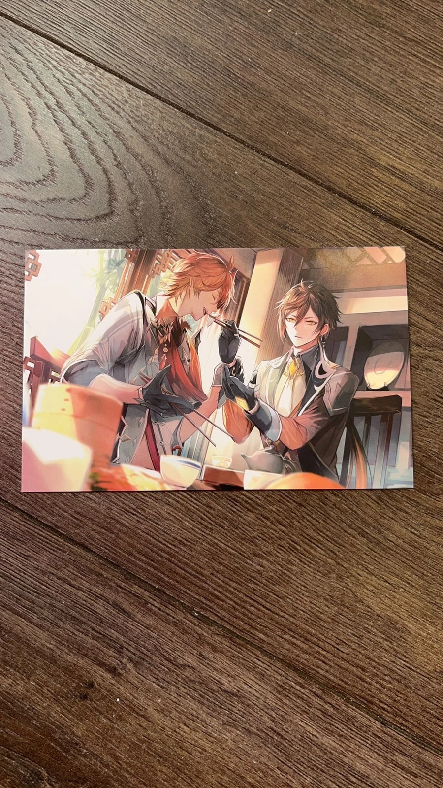 Genshin Impact Zhongli and Childe postcard