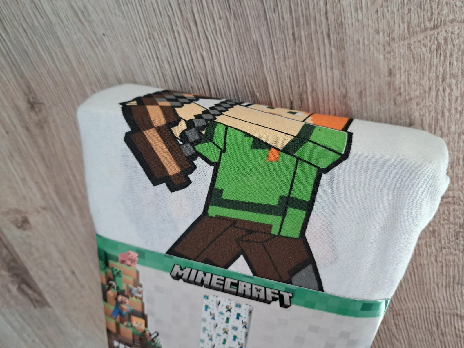 Prześcieradło bawełniane minecraft 90x200x25cm