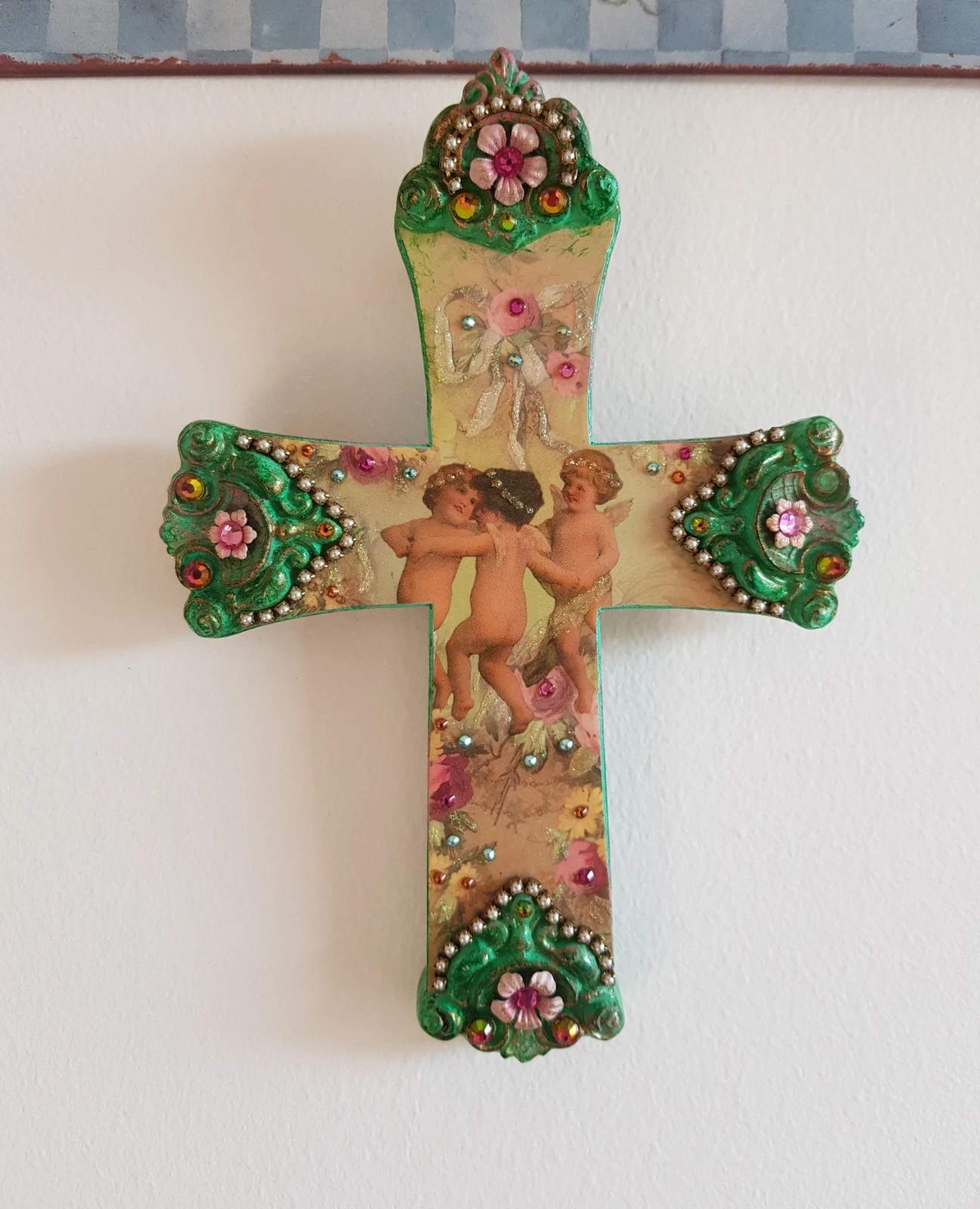 Michal Negrin Vintage Faith My Angeles Wall Cross