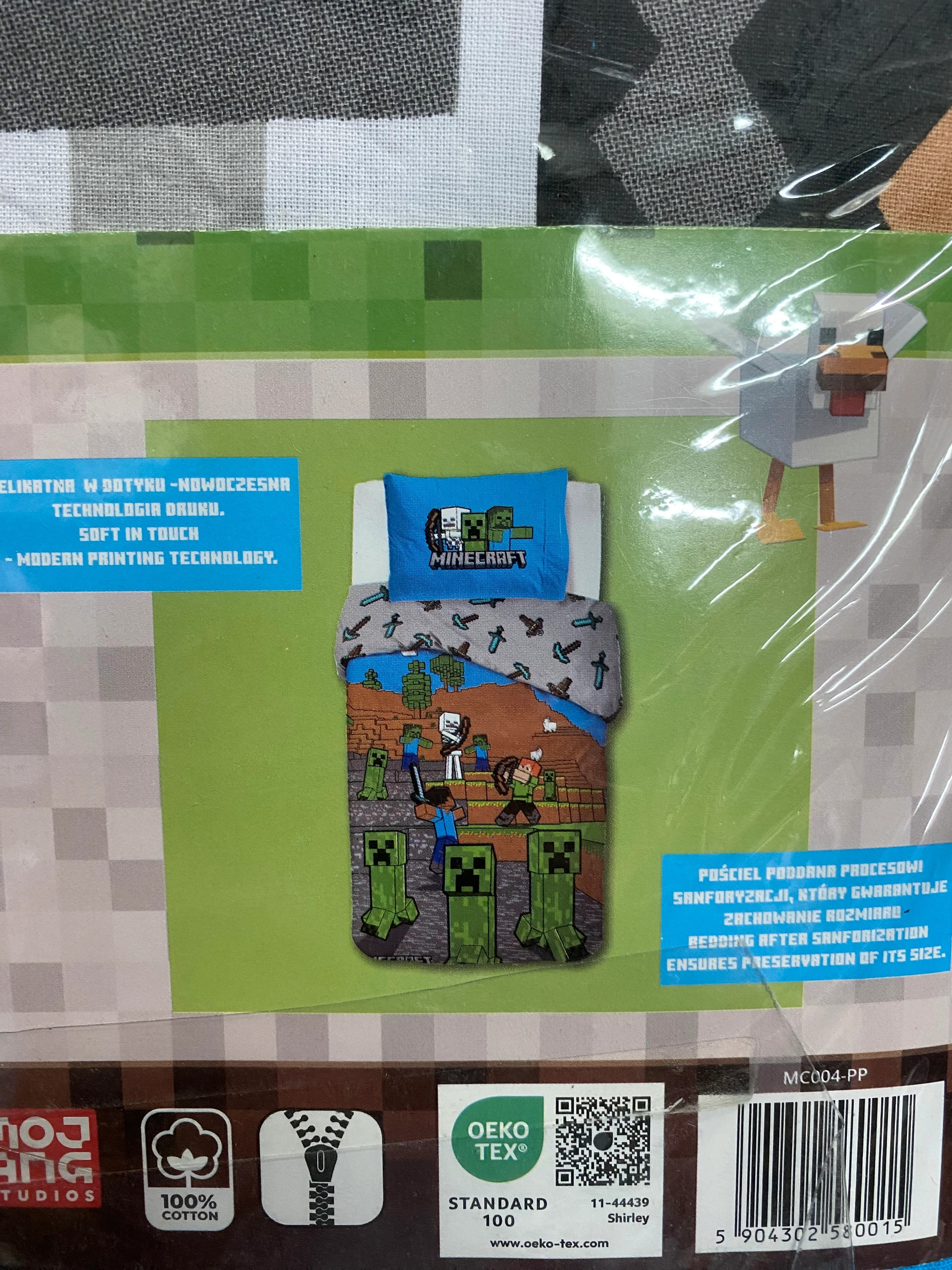 Pościel 140x200 Minecraft Steve Creeper Gra Gamerski dla Gracza bawełniana
