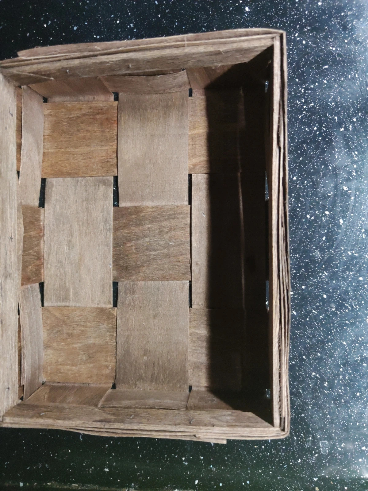 NOWE drewniane prostokątne pudełko do przechowywania ciemny brąz Pepco 23 x 18 x 65