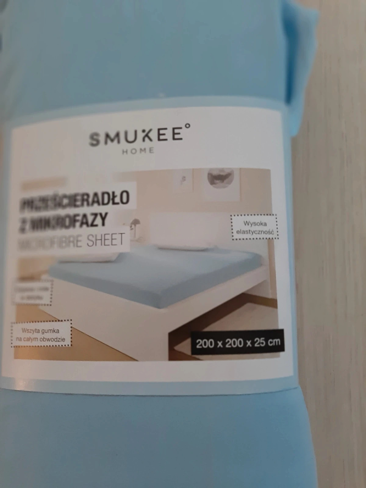 Nowe z metką prześcieradło na gumce Smukee 200x200