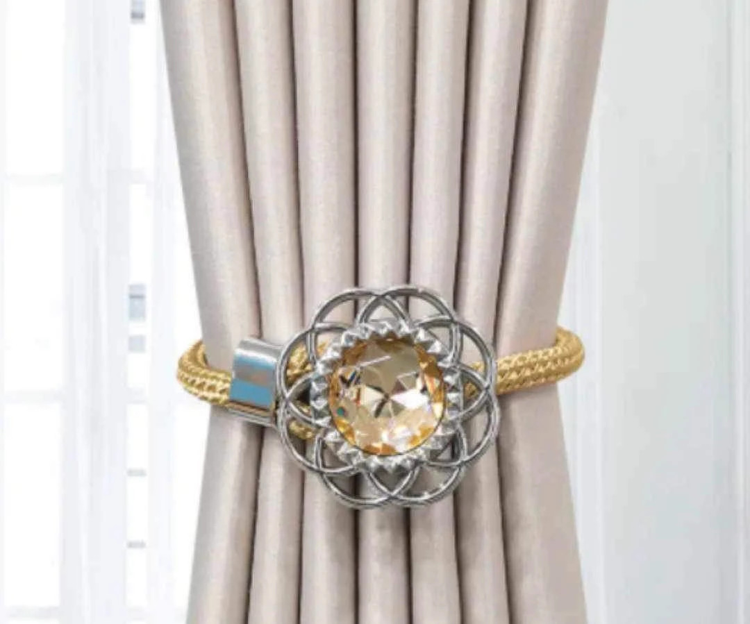 2szt kolorowa kryształowa klamra do kurtyny pierścień kurtyna krawat regulowana