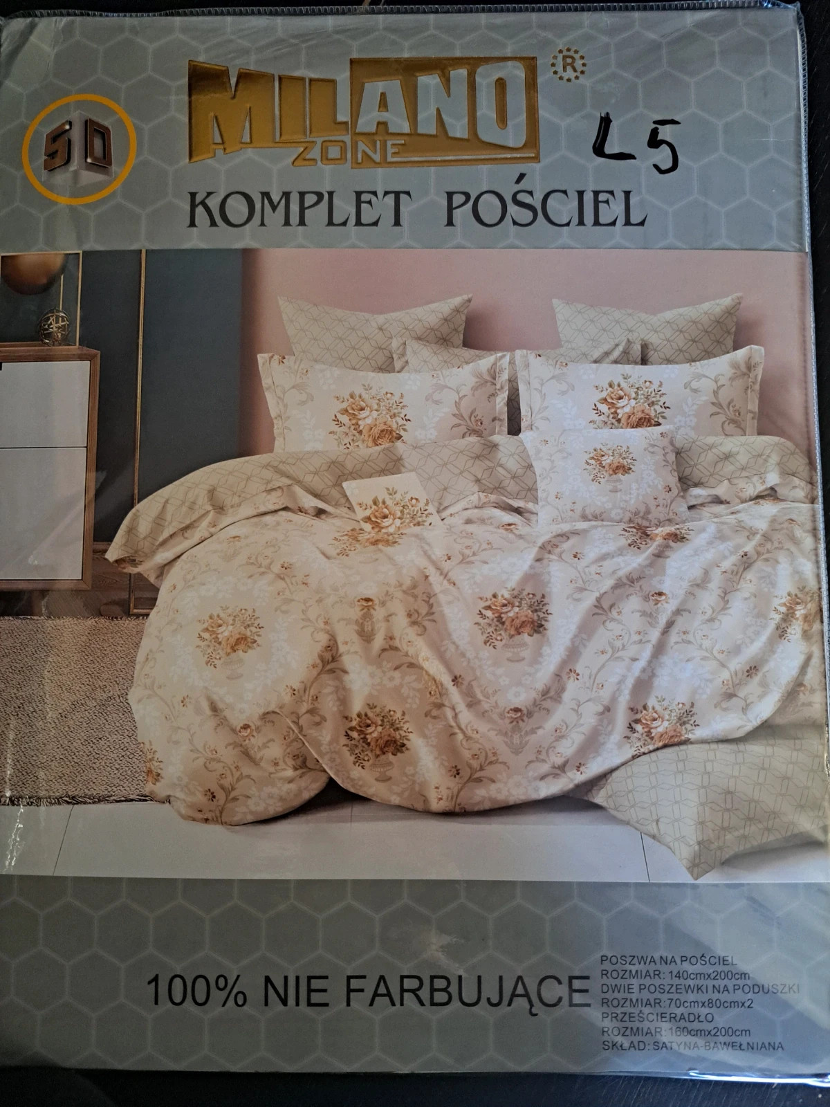 Posciel 140x200 +Przescieradlo kwiaty nowa