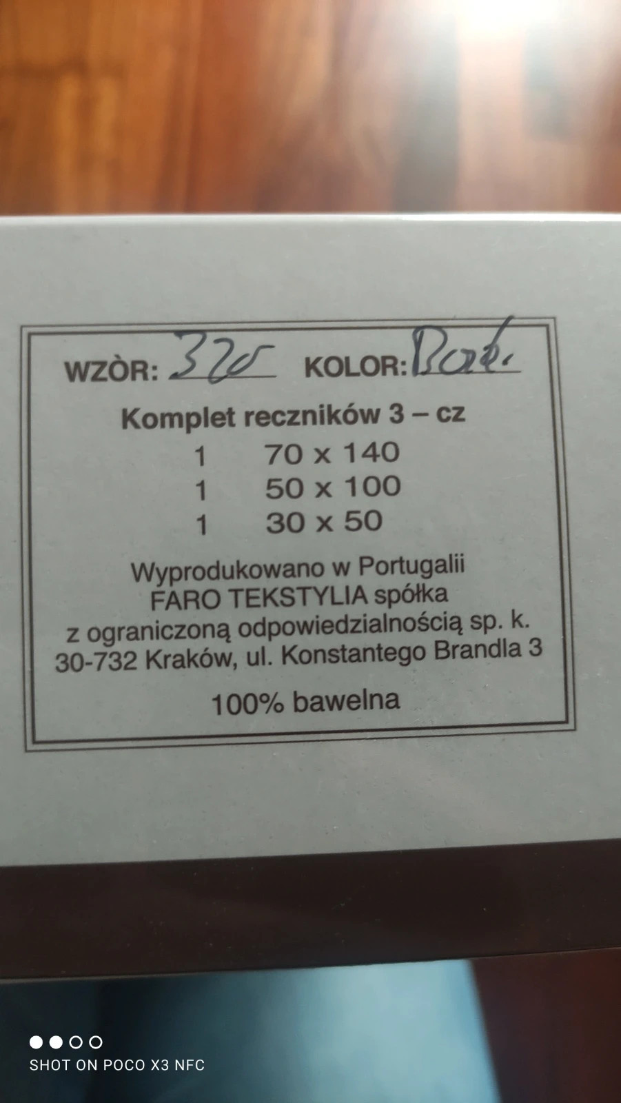 Komplet bawełnianych ręczników kąpielowych