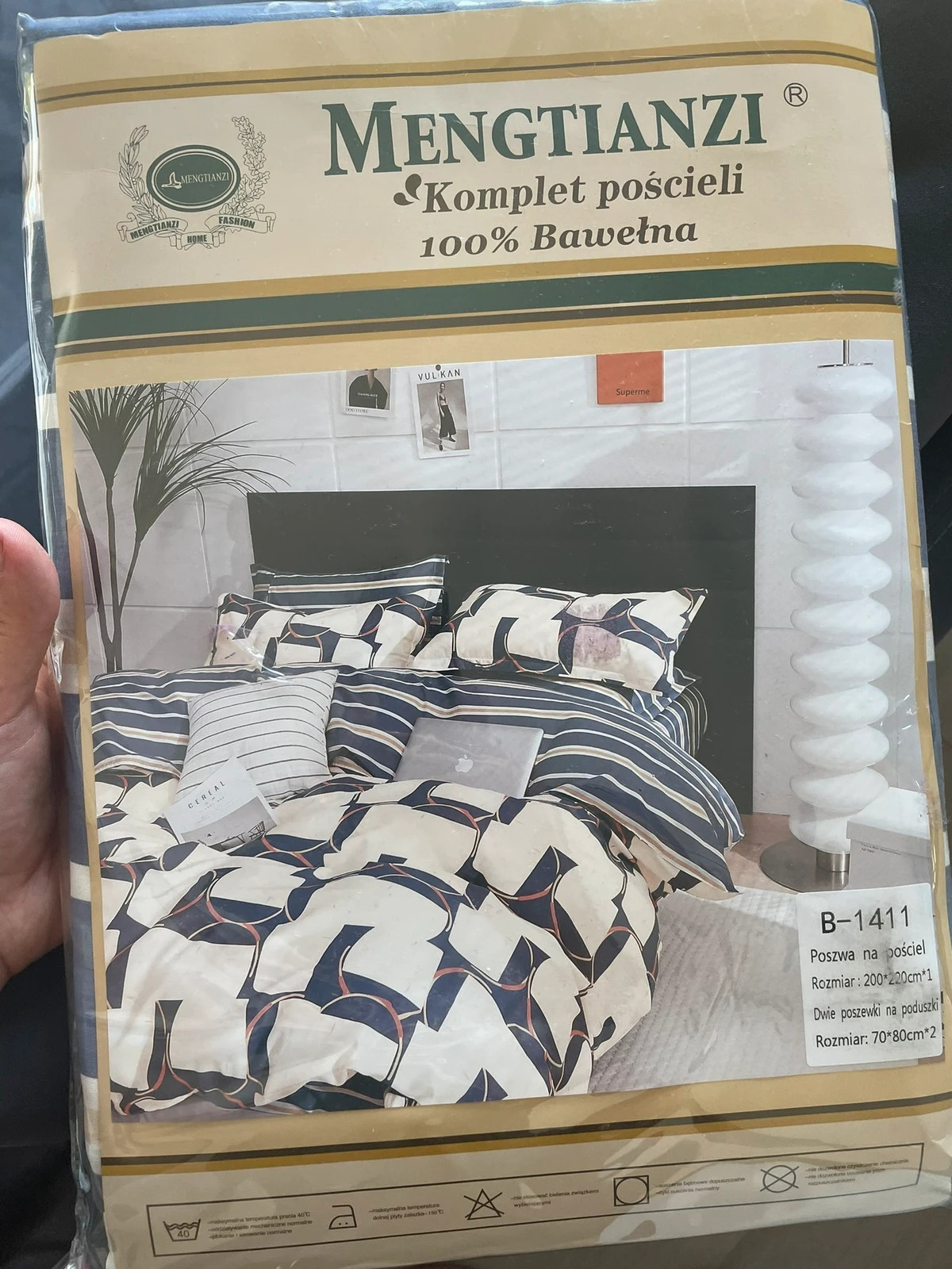 Komplet pościeli 100% bawełna kołdra +2 poduszki king size