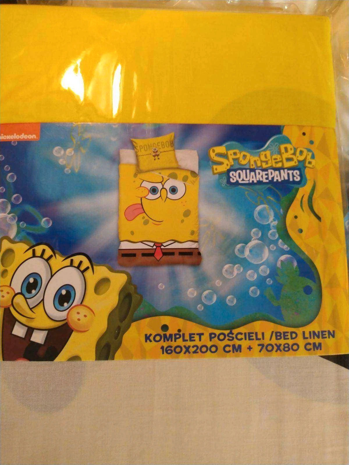 Nowa pościel 160x200 dziecięca młodzieżowa spongebob sponge bob gąbka