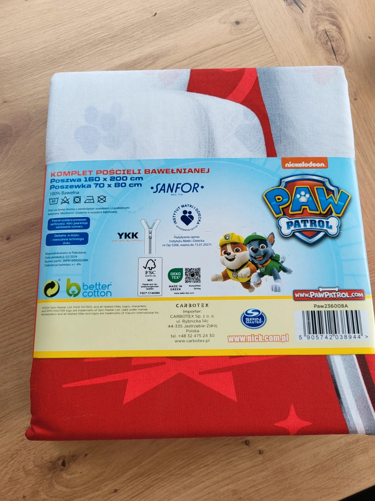 Pościel bawełniana paw patrol psi 160x200