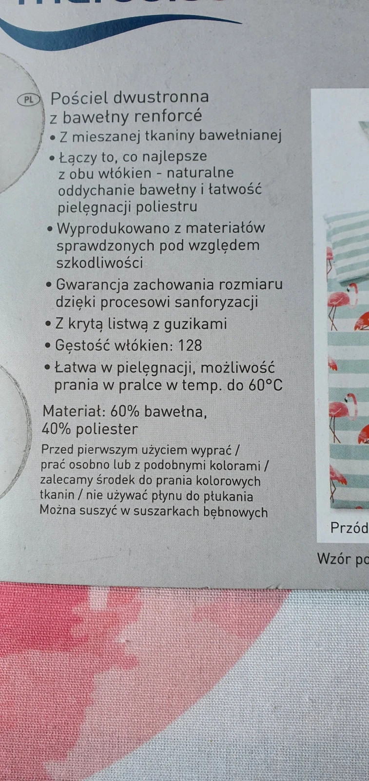 Nowa pościel flamingi