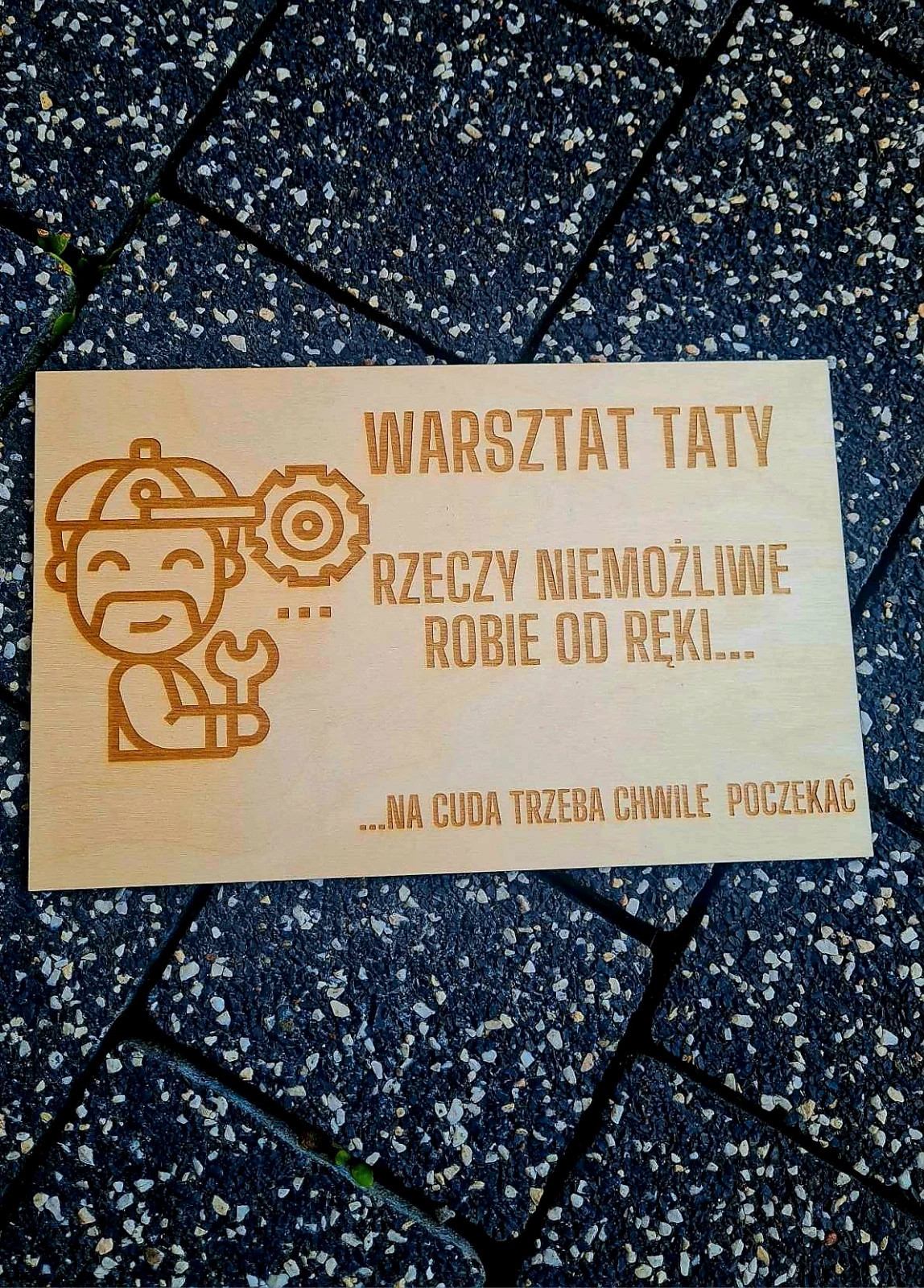 Tabliczka warsztat taty na dzien ojca