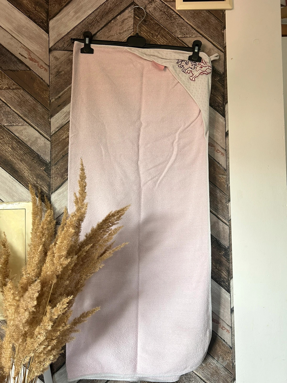 BabyOno ręcznik kąpielowy z kapturkiem bambusowy różowy 100x100