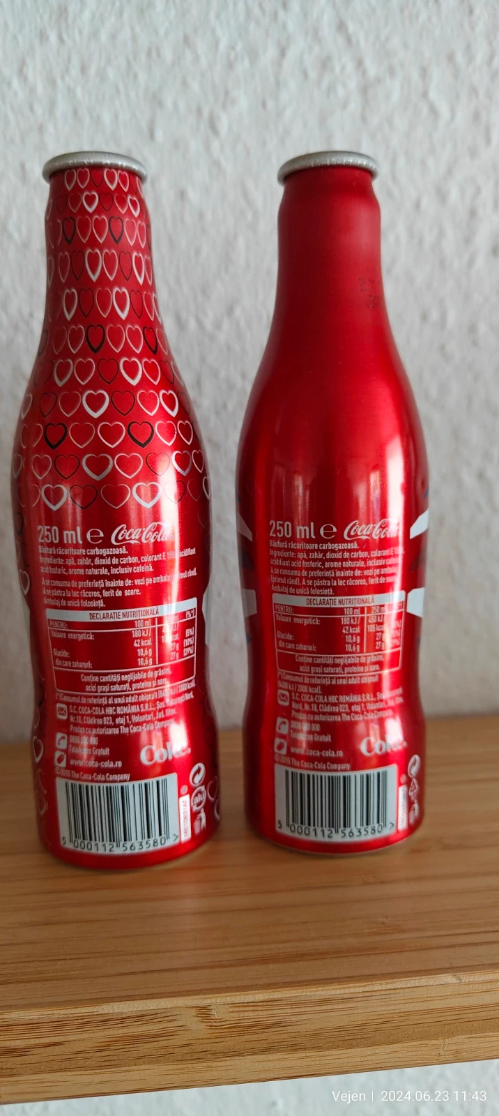 Originale Coca Cola metal flasker fra Euro 2016