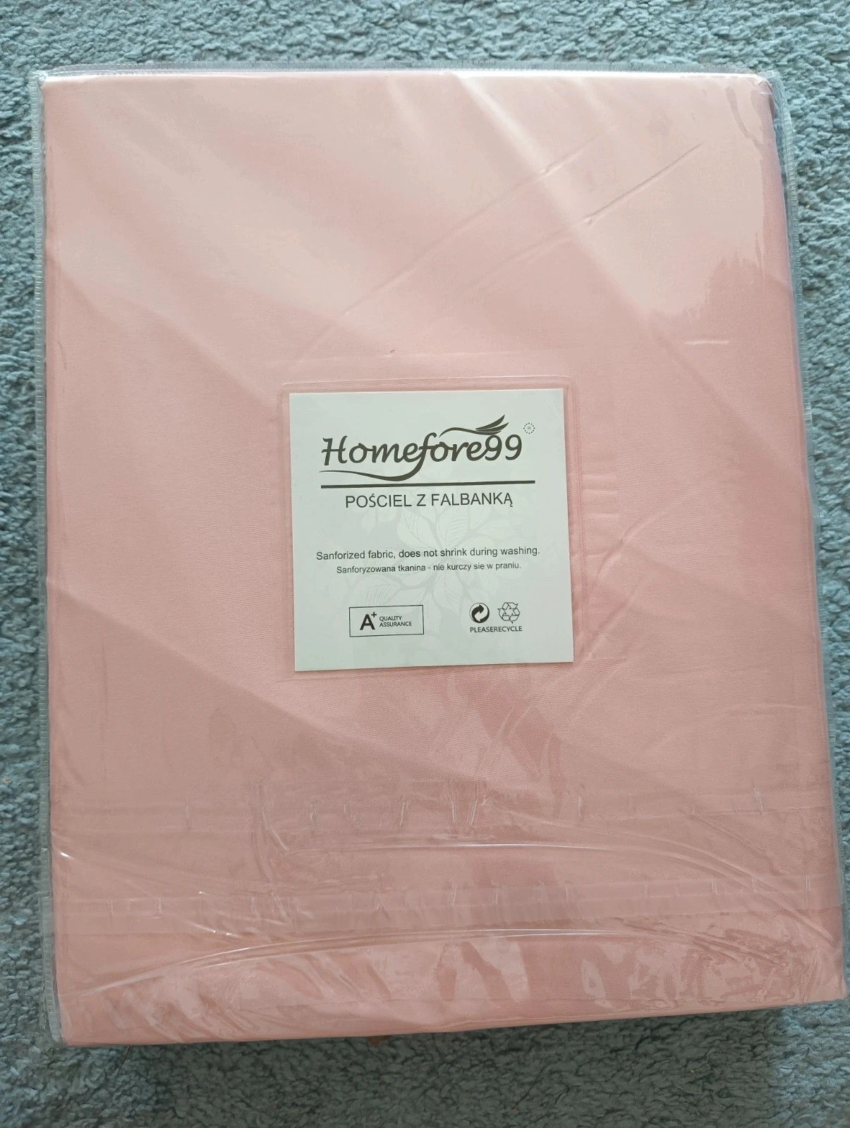 Komplet pościeli bawełnianej z falbanką Premium zestaw na prezent różowa 160x200