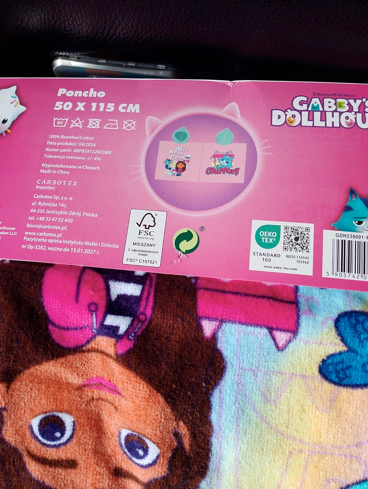 Ponczo ręcznik plażowy koci domek Gabi gabbys dollhouse