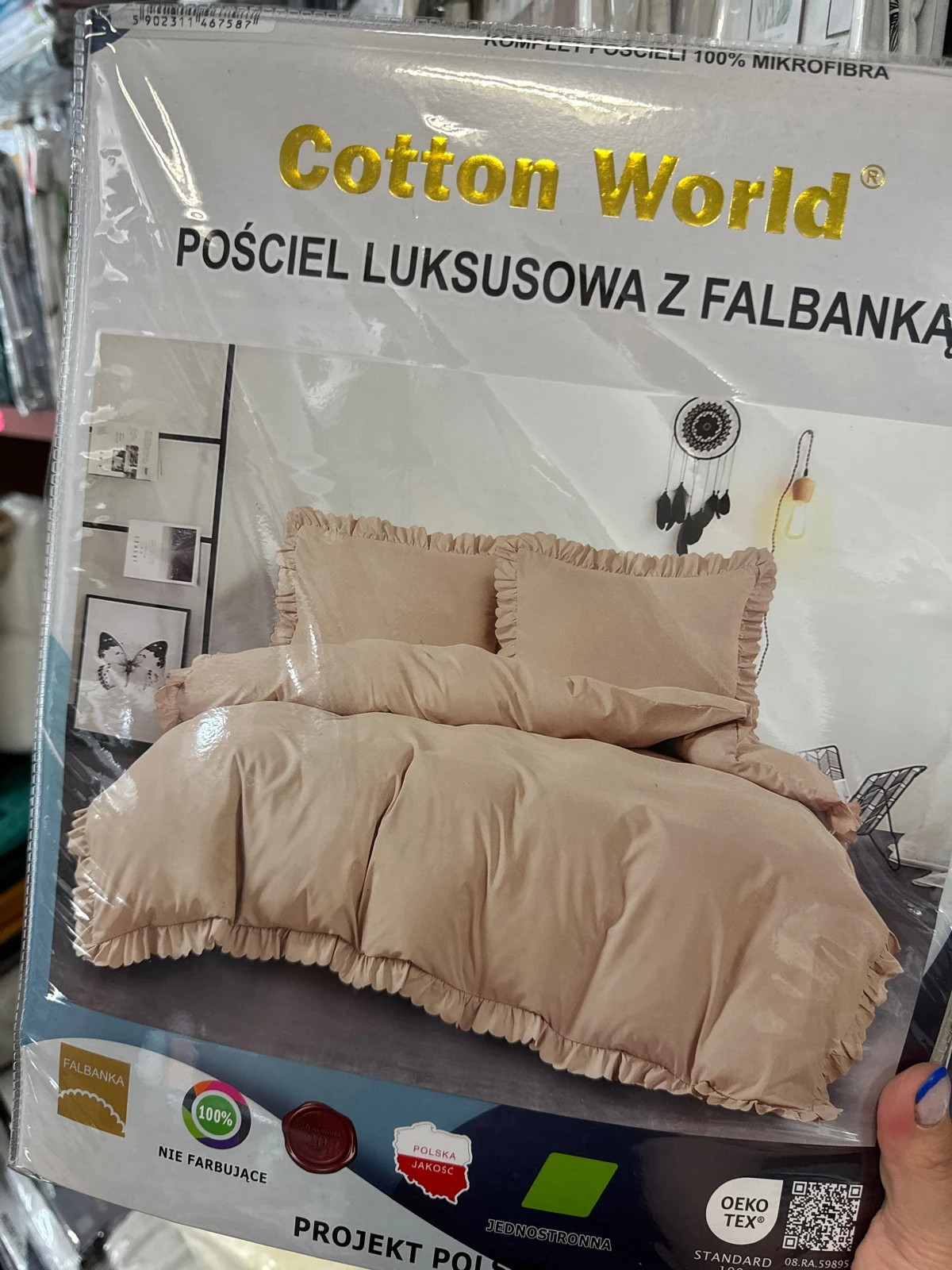 Pościel luksusowa z falbanką 160/200