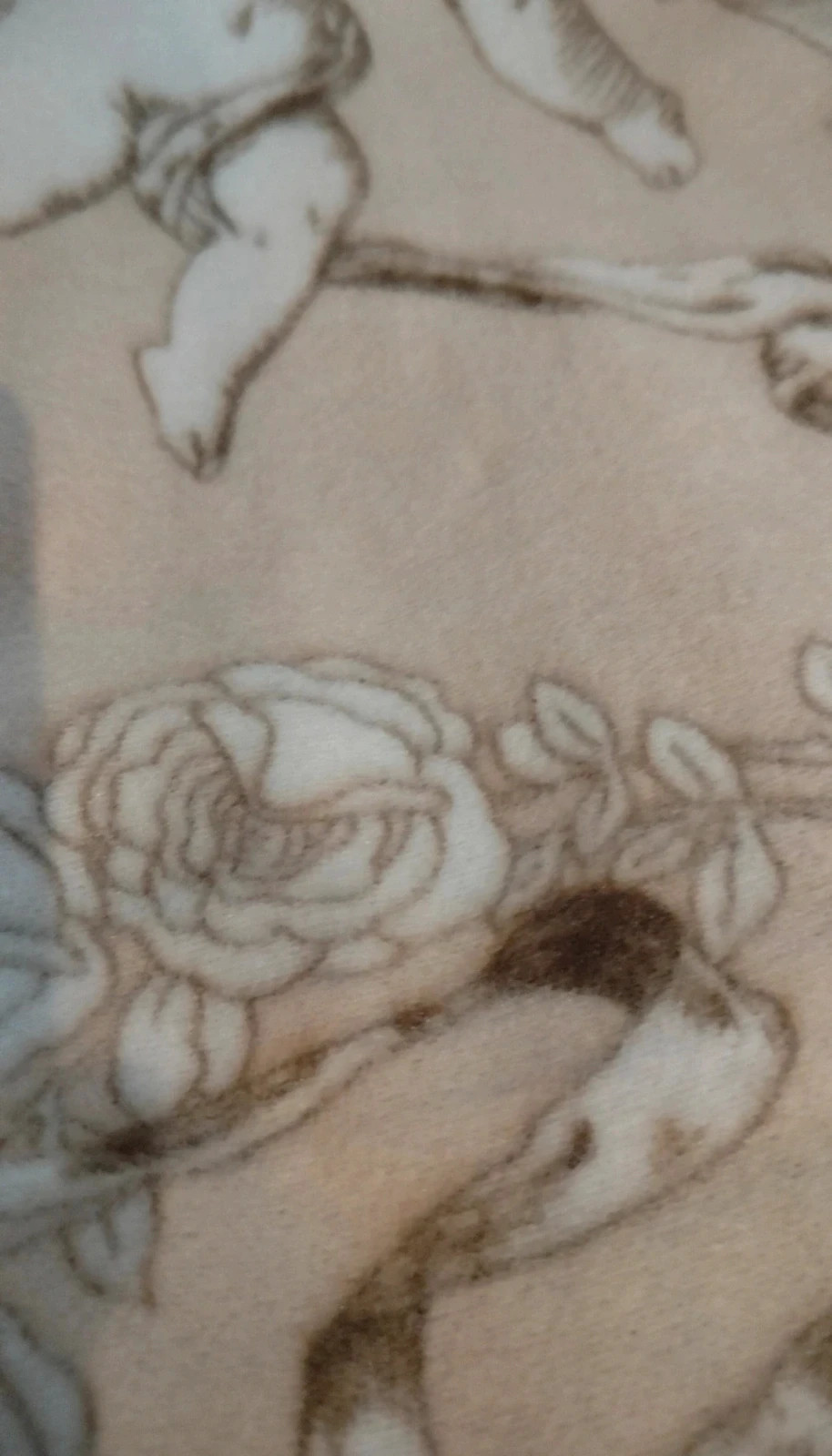 Nowa beżowa pościel z mikrowłókien w aniołki poduszka i kołdra
