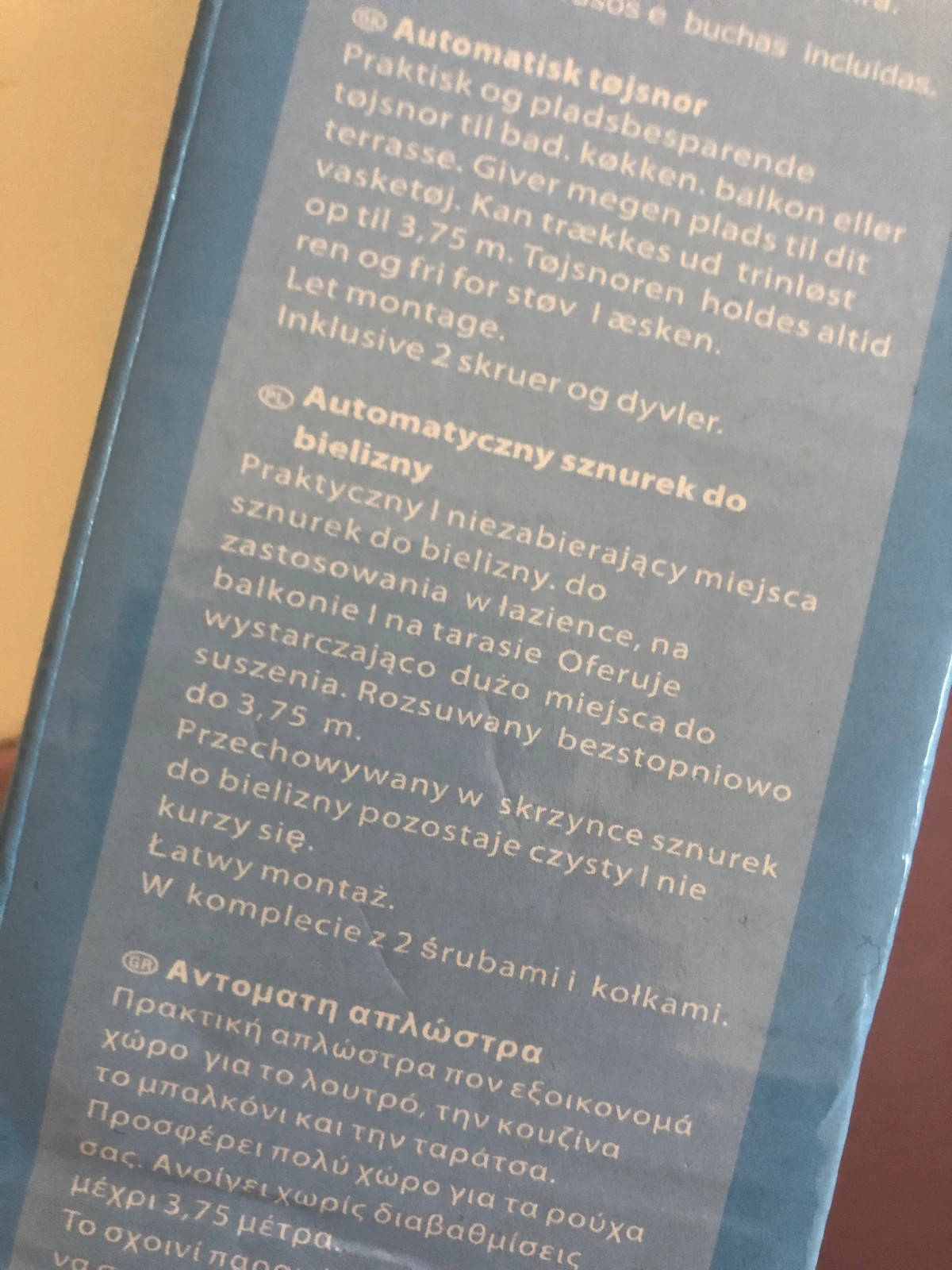 Automatyczny sznurek do bielizny