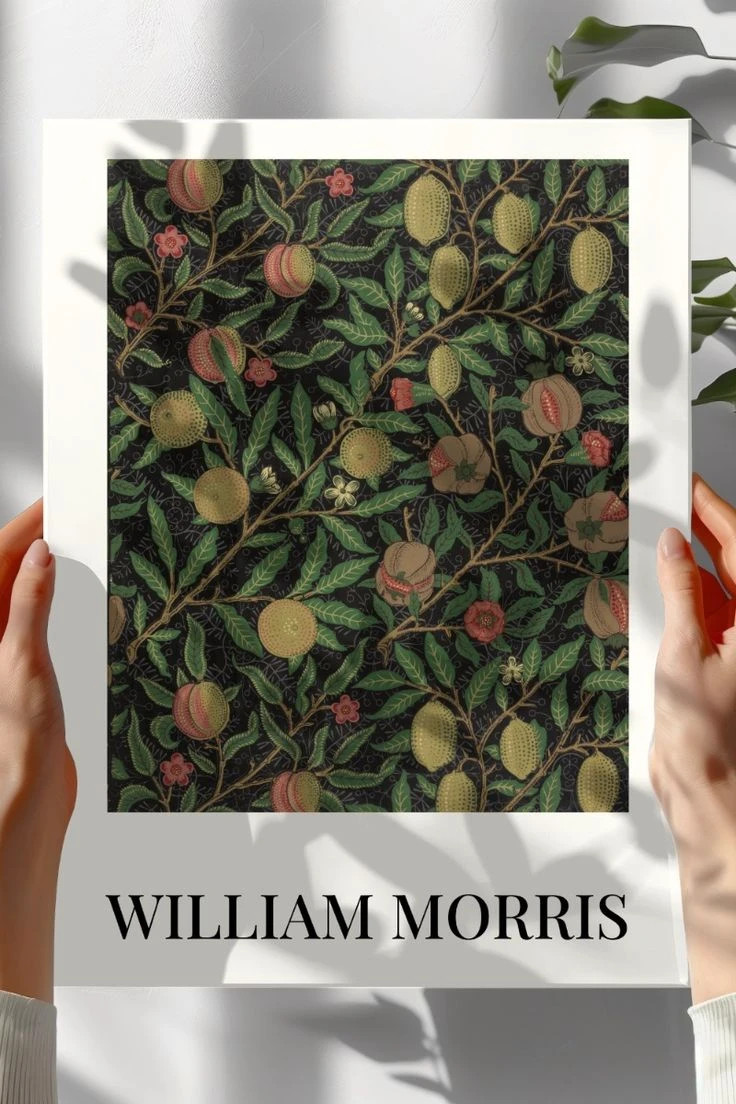 Plakat A3 William Morris - Ponadczasowe Piękno Botanicznego Projektu!