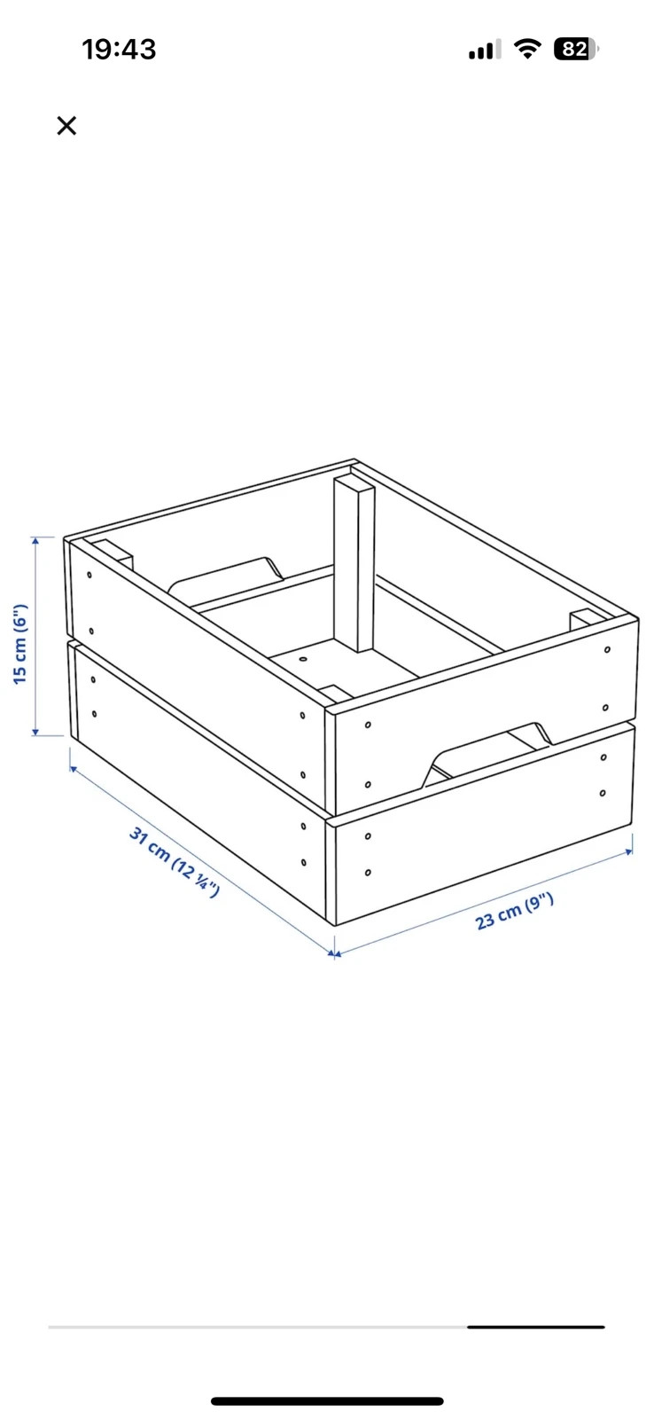 Ikea Knagglig skrzynka drewniana nowa