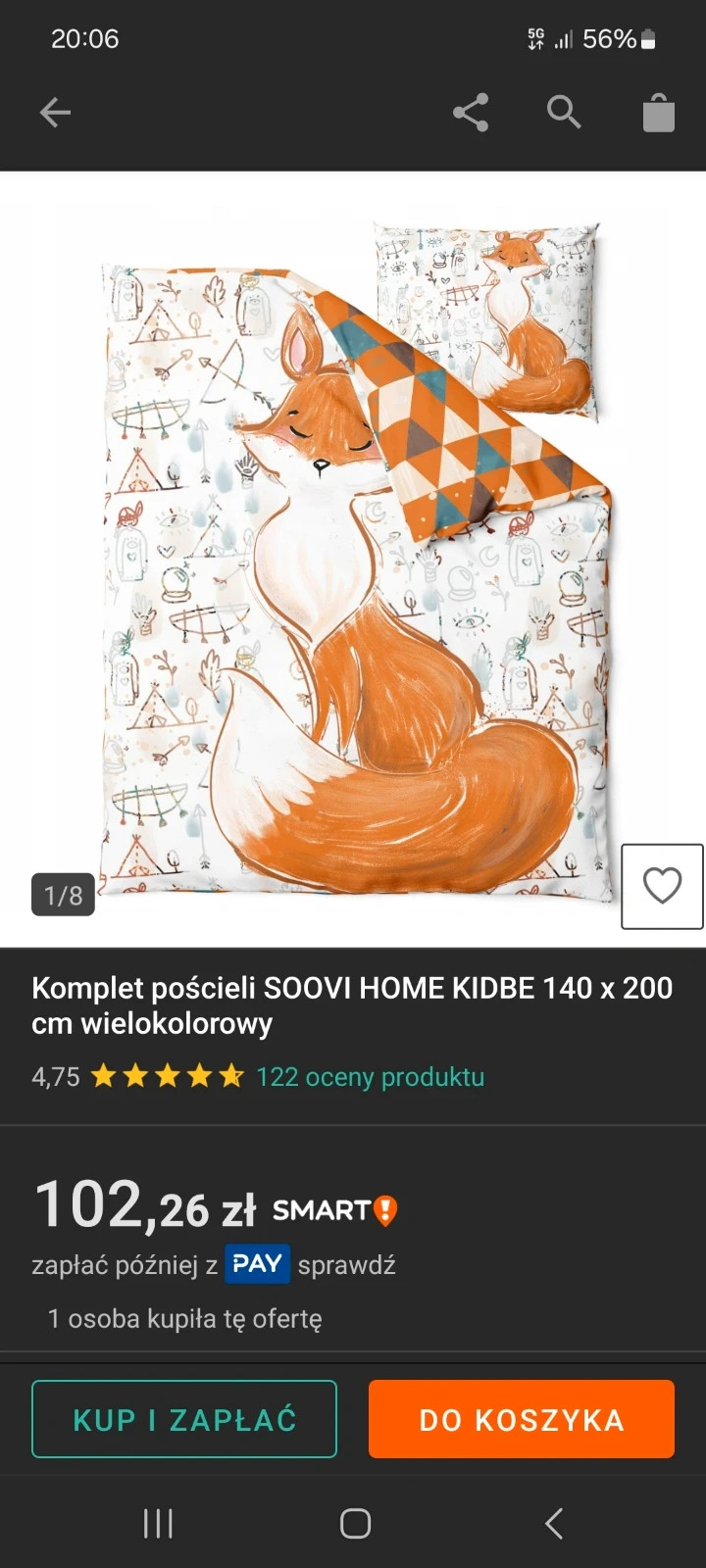 Posciel Kidbee lisek