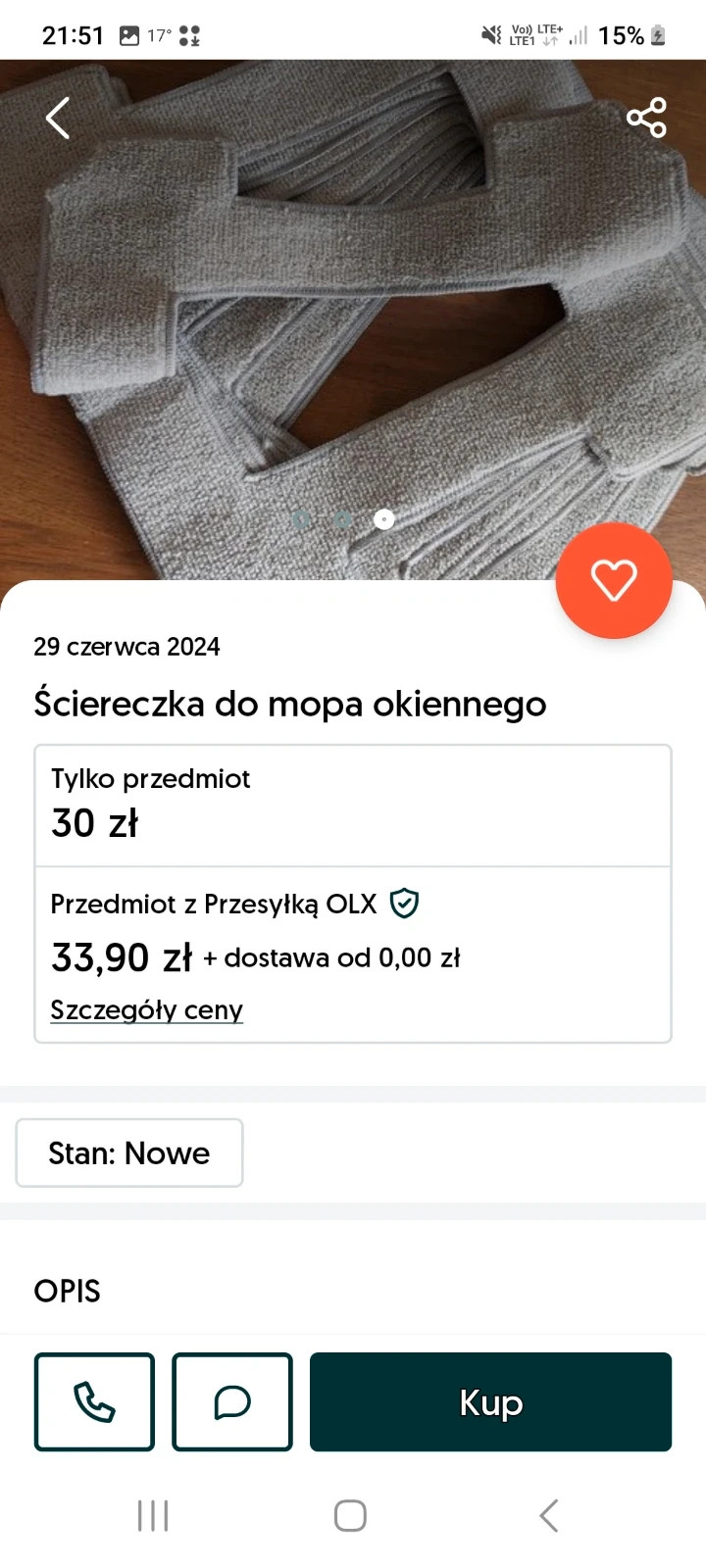 Ściereczki do mopa okiennego