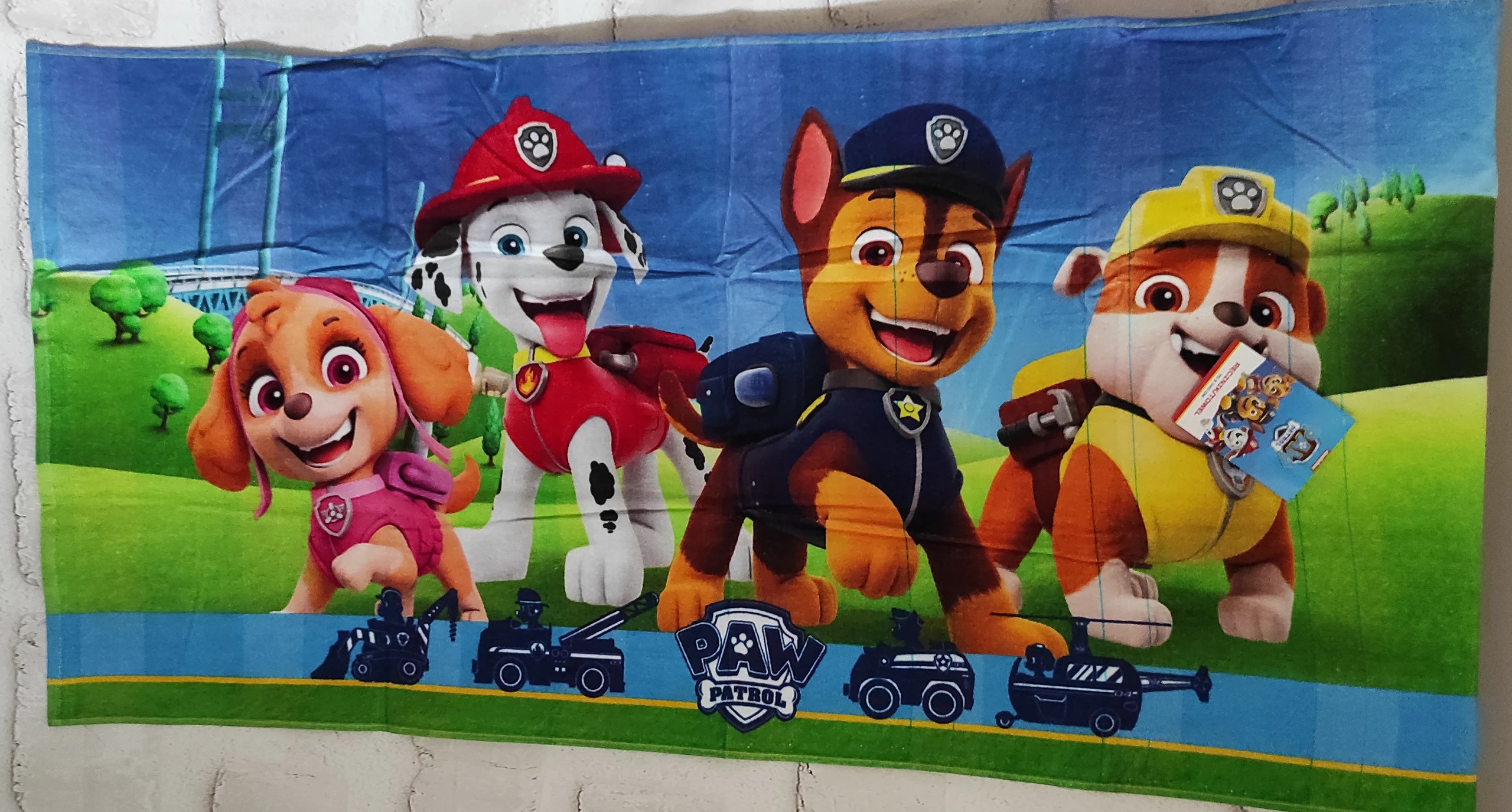 Bawełniany ręcznik kąpielowy Psi Patrol pieski Paw Patrol chłonny 140/70 duży plażowy wyjazd wakacje