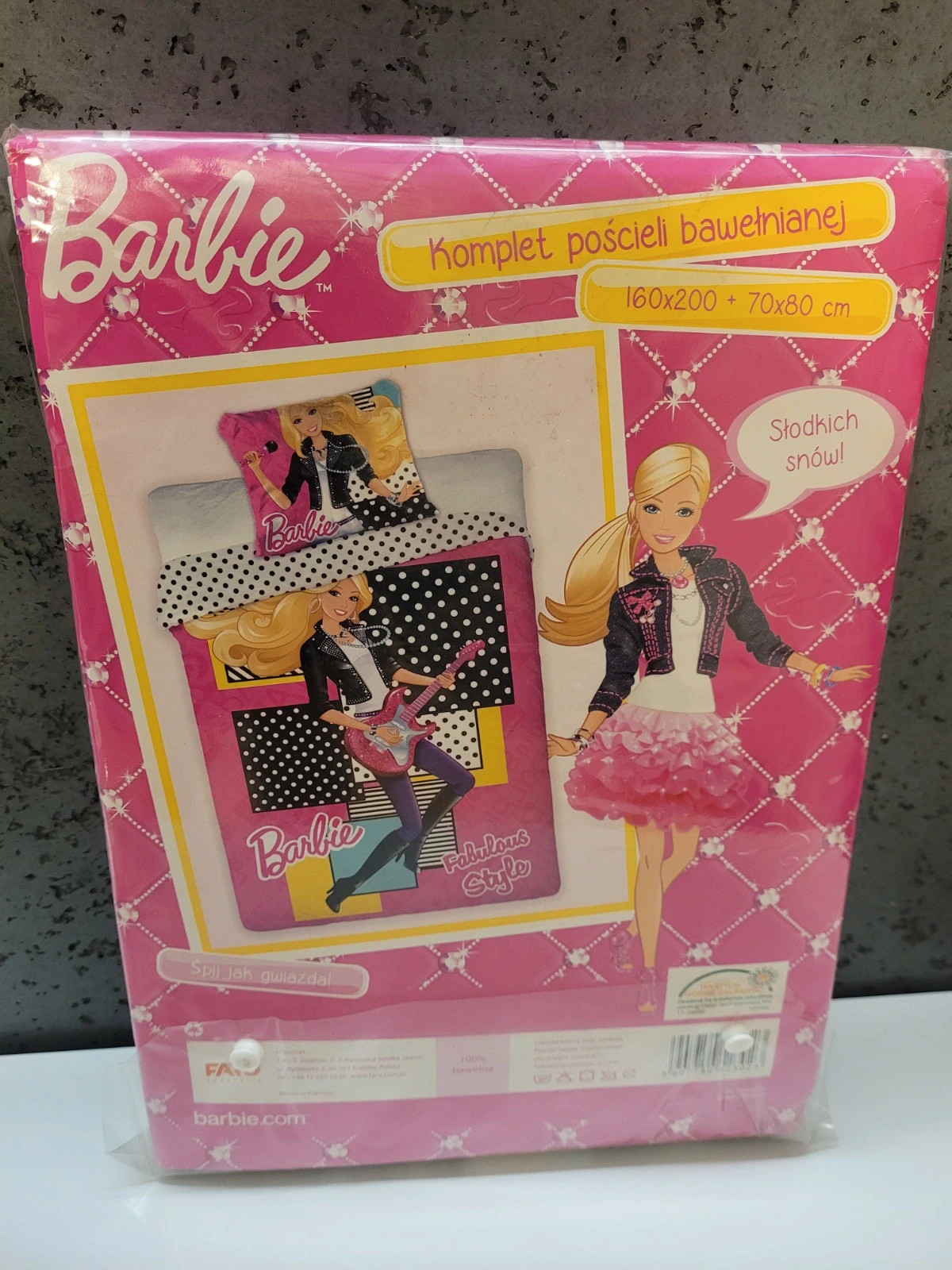 NOWY Komplet pościeli bawełnianej Barbie