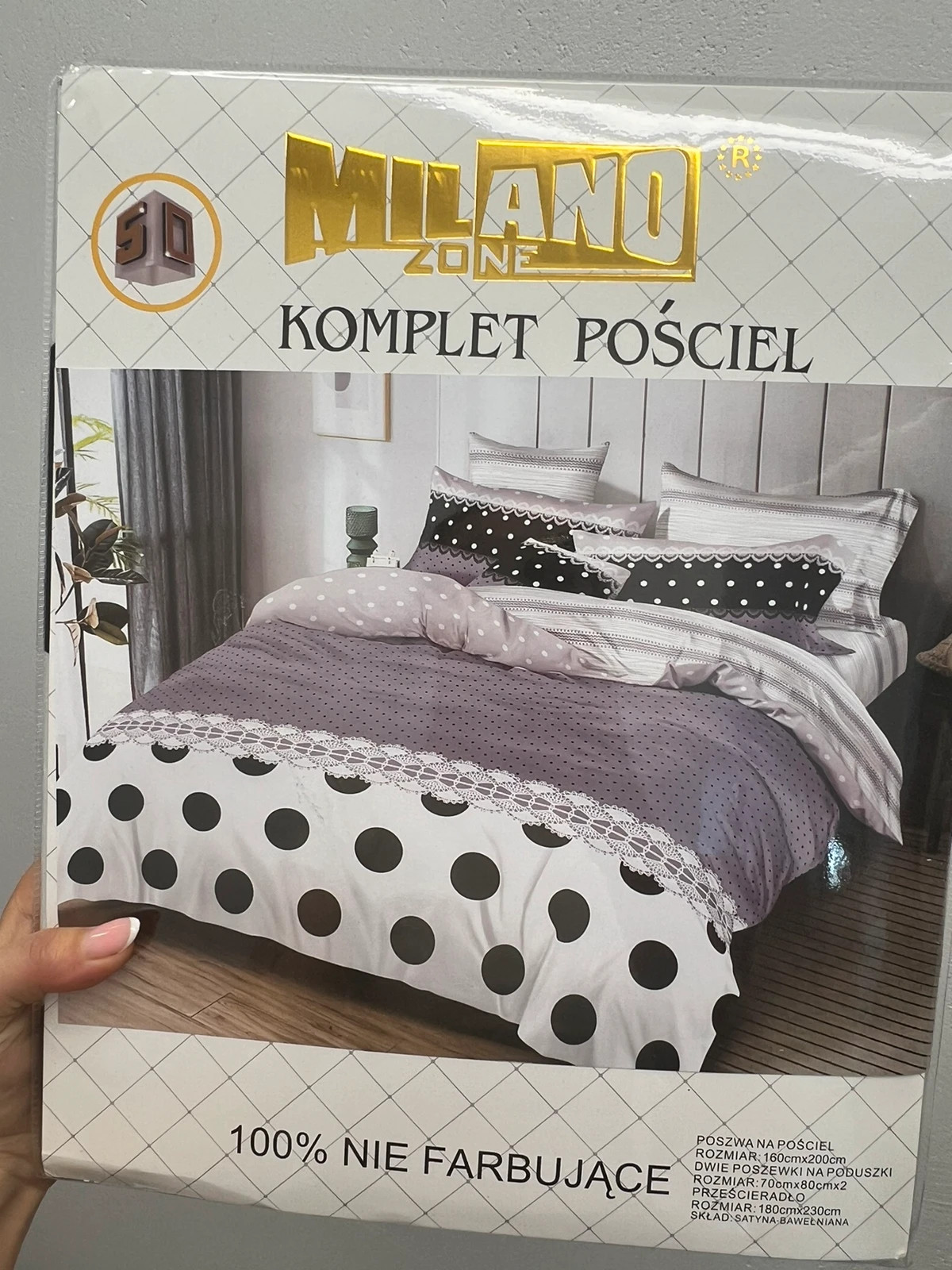 Komplet pościeli 160x200 milano nie farbująca bawełna