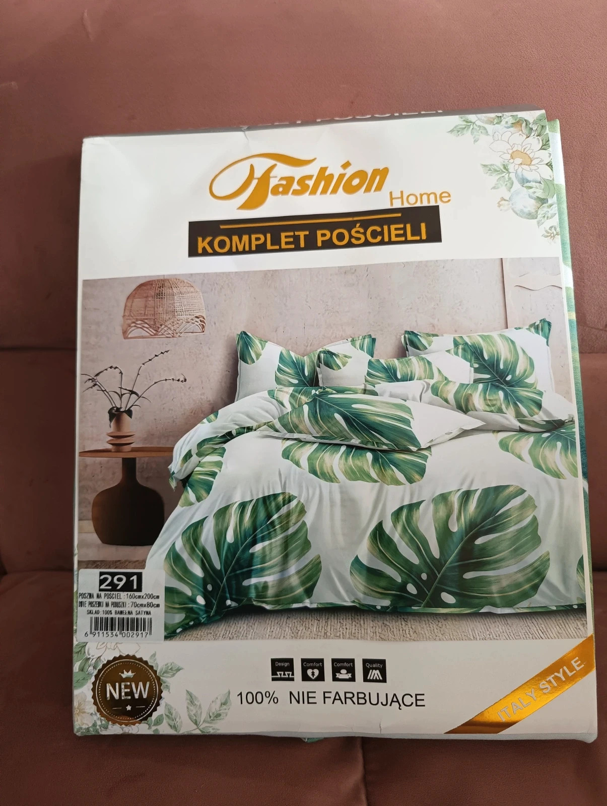 Bawełniany Komplet Pościeli Elegancki Premium Zestaw Prezent 160x200