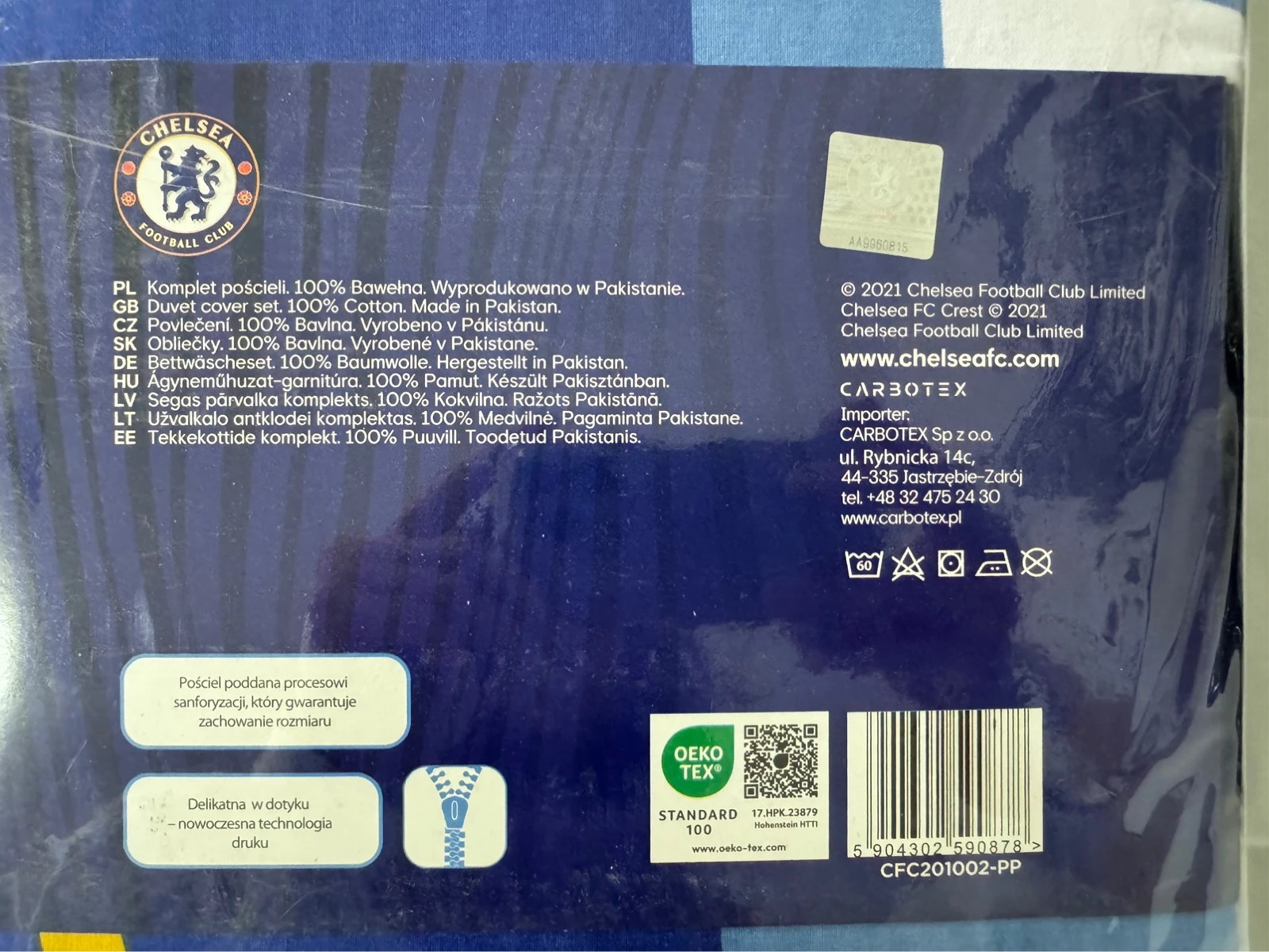 Pościel 140x200 Chelsea FC London Piłka Nożna Czelsi Football Boisko Klub Sportowy