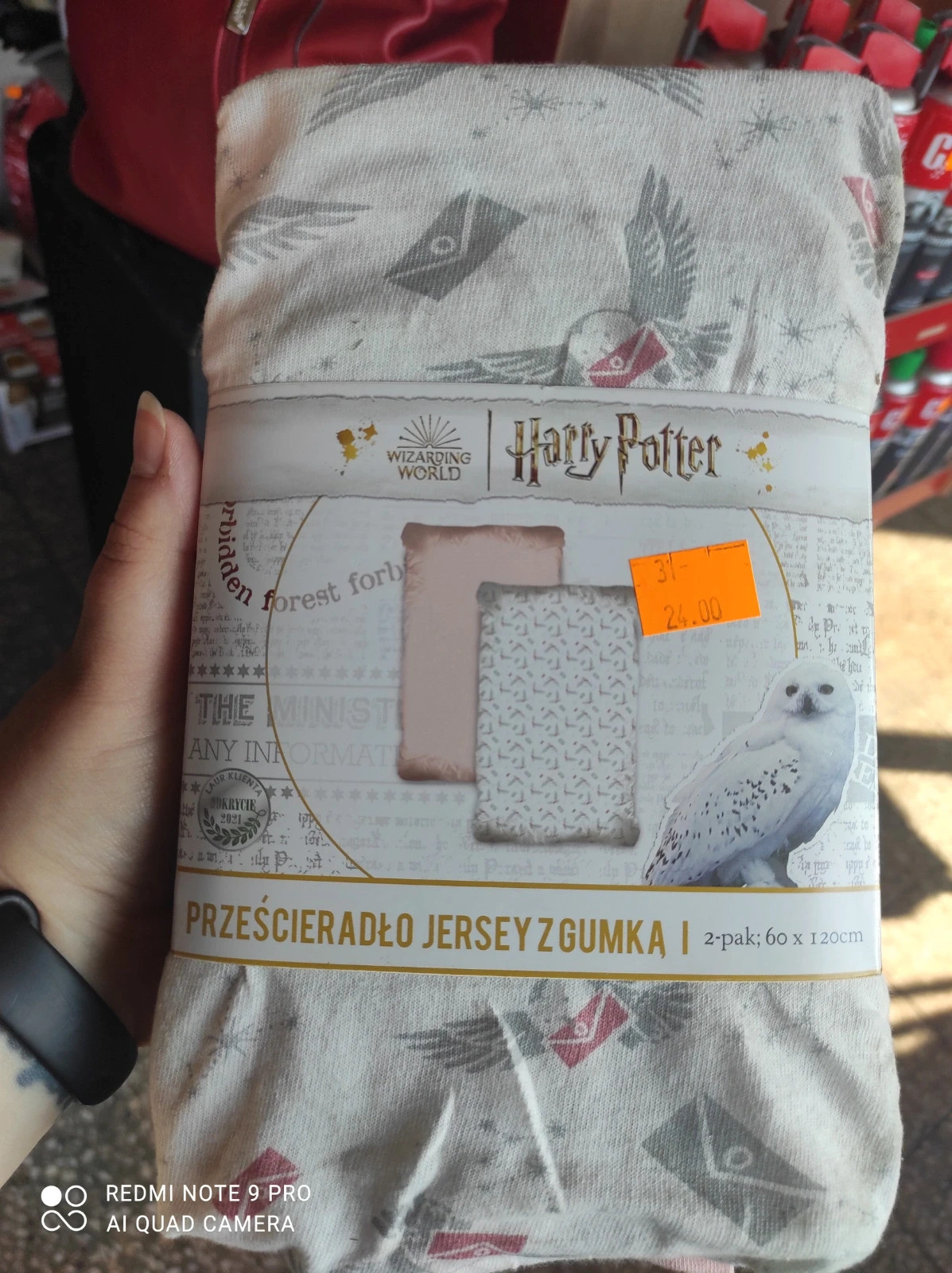 2-pak prześcieradło Jersey z gumką Harry Potter 60x120