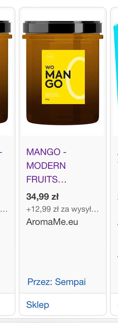 Aroma home świeczka Mango