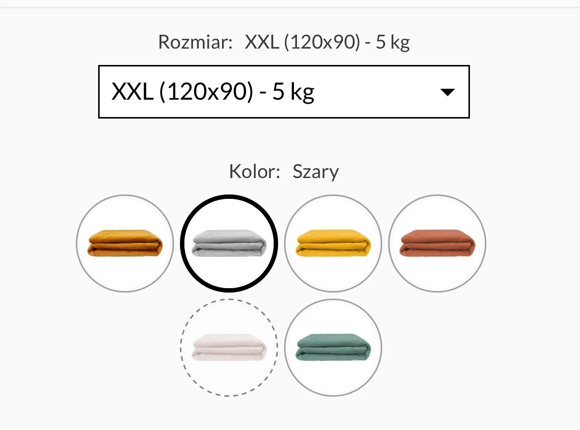 Kołdra antystresowa 5 KG