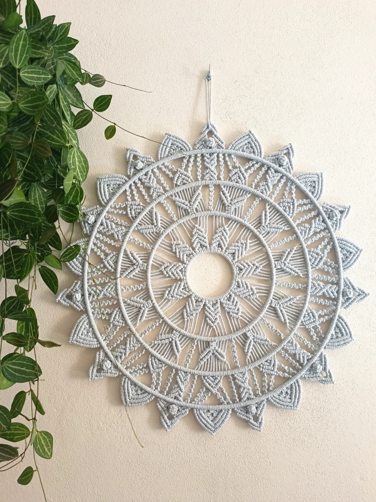 Makramowa mandala 50 cm