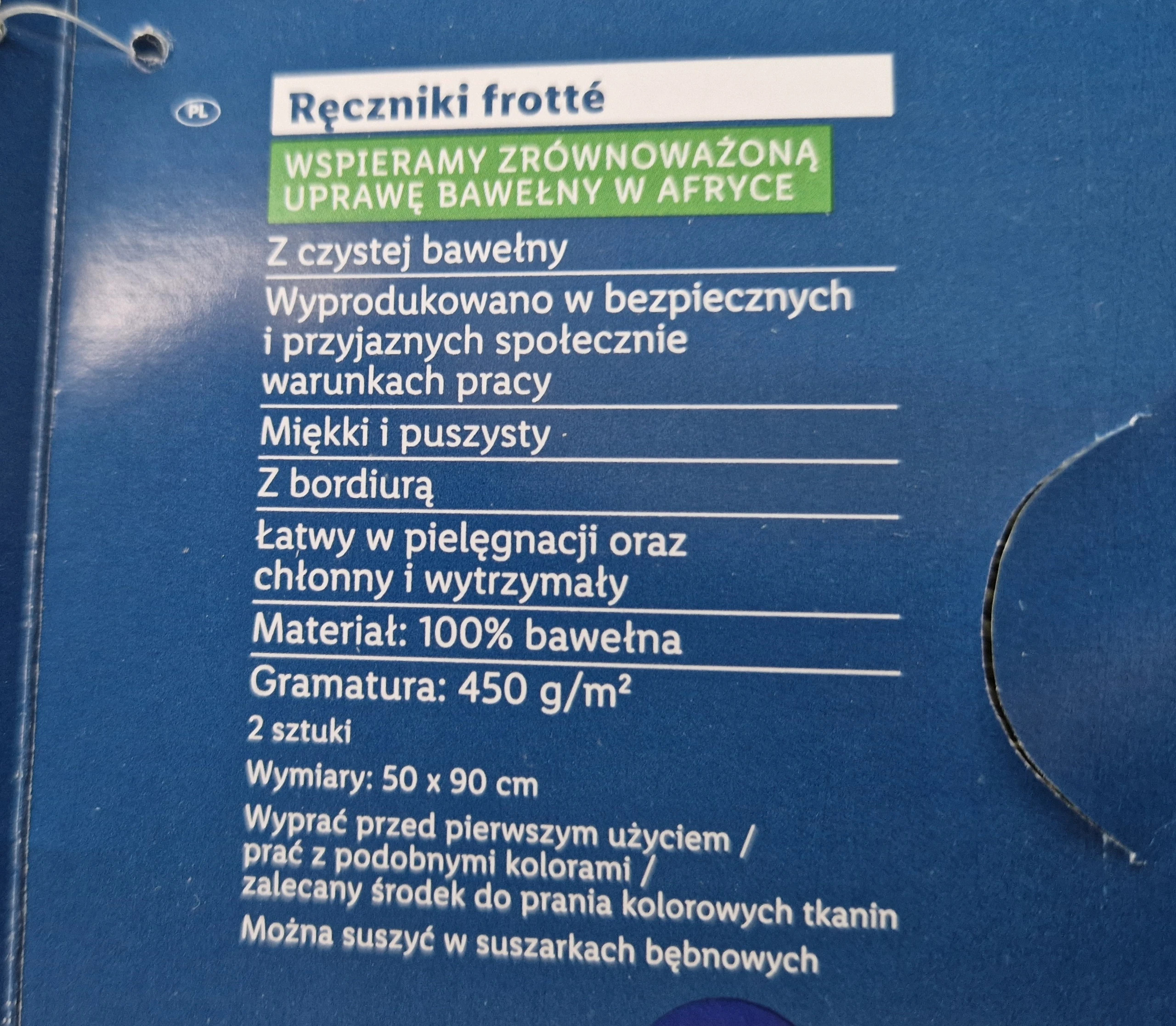 Fajne 2 ręczniki Frotte 100% bawełny dobrze chłoną wodę