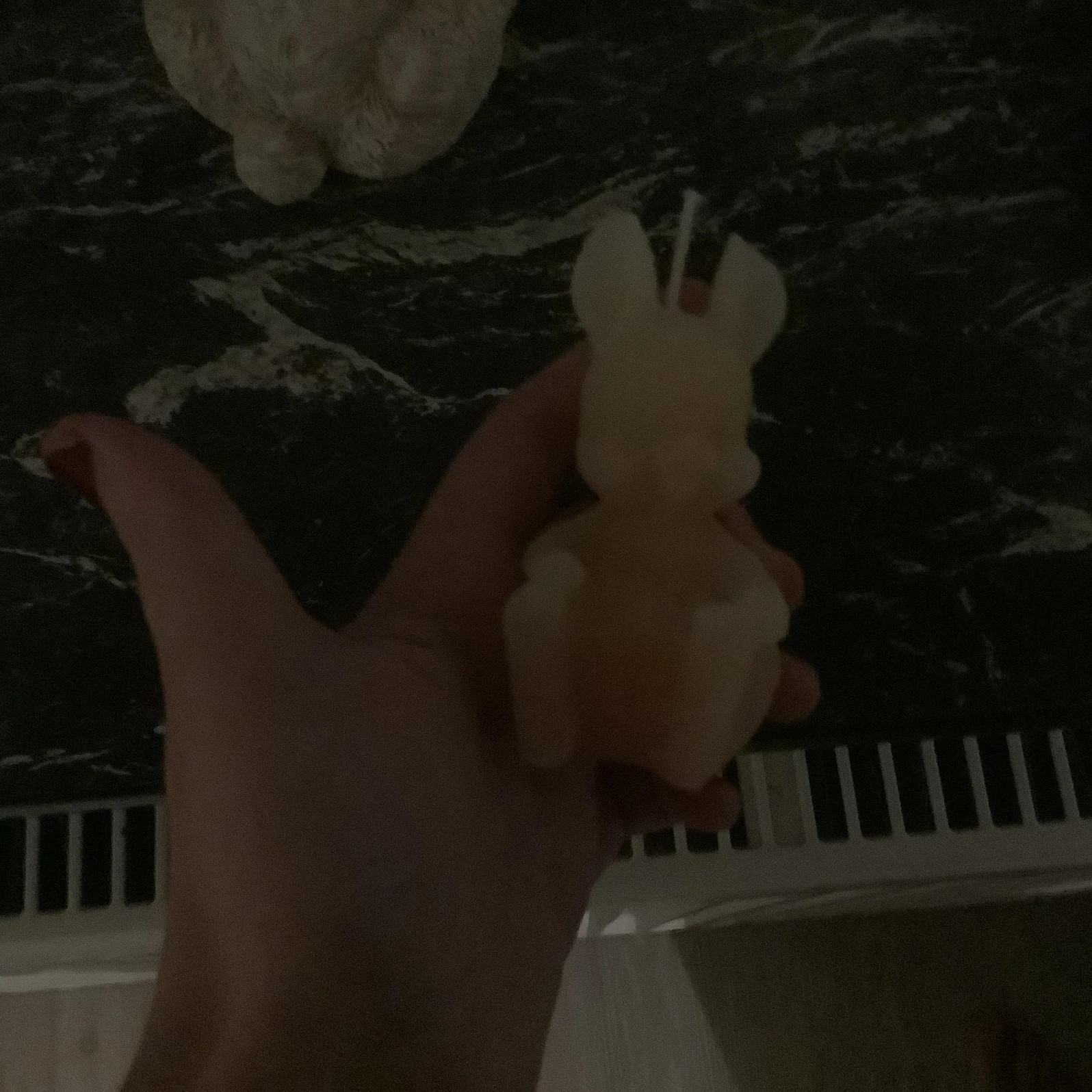 baby pink bunny candle