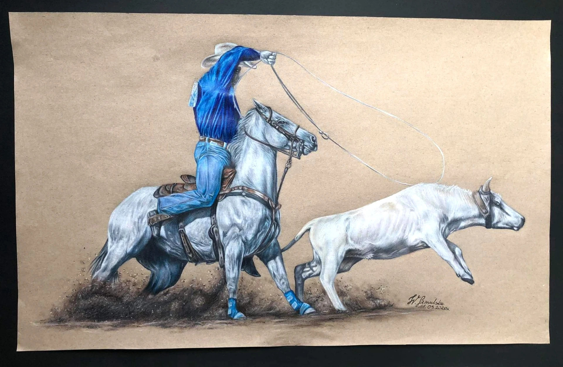 Obraz Konie A3 drawing horses